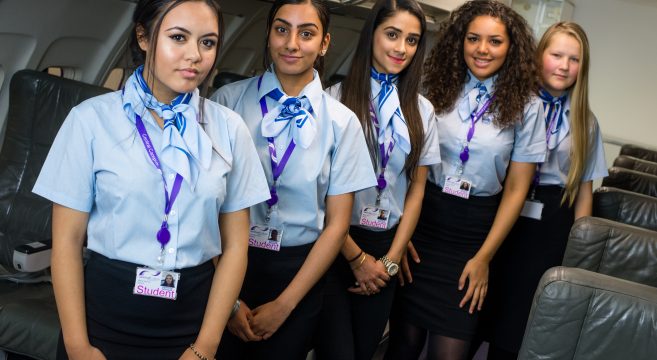 Group photo of Travel, Aviation & Hospitality female students