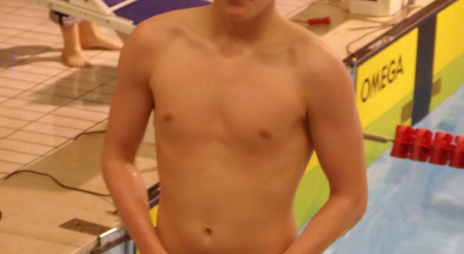 Male swimming competitor