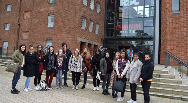 Group of students at RSC theatre