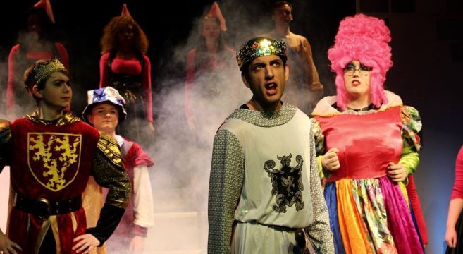 Performing arts student pictured performing Camelot at the Sandwell College theatre