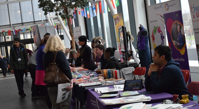 Health careers fayre inside the Sandwell College Atrium