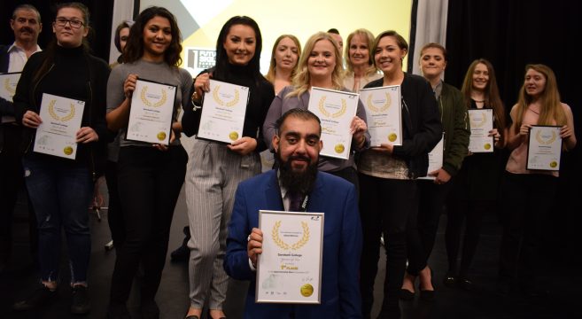 Apprenticeship Star Award Winners showing their certificates