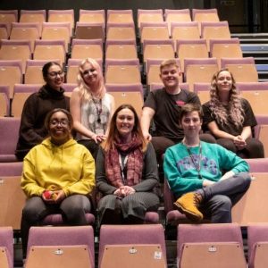 Performing Arts students in Sandwell College theatre
