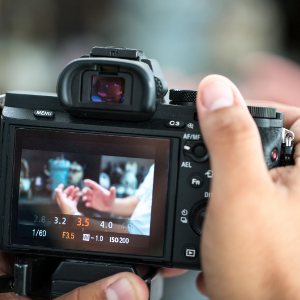 Display of professional camera