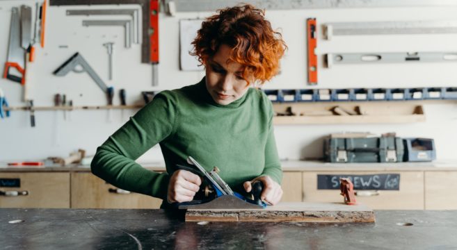 Woodwork in workshop