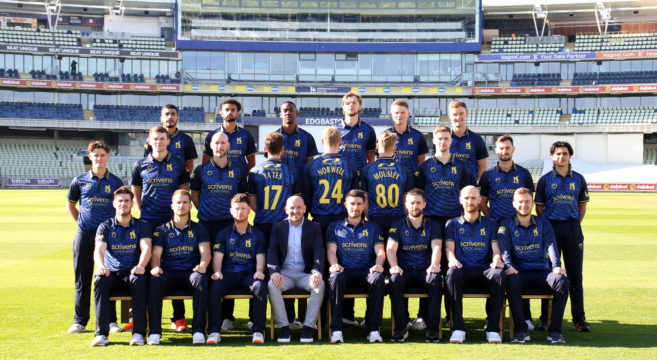 Edgbaston Cricket academy programme team with named shirt on