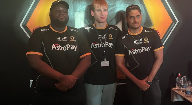 Players at the opening of Wolves Esports Hub