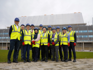 Stakeholders of the new midland met stood in front of the site