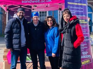 College staff with Mayor Andy at the Vaisakhi event