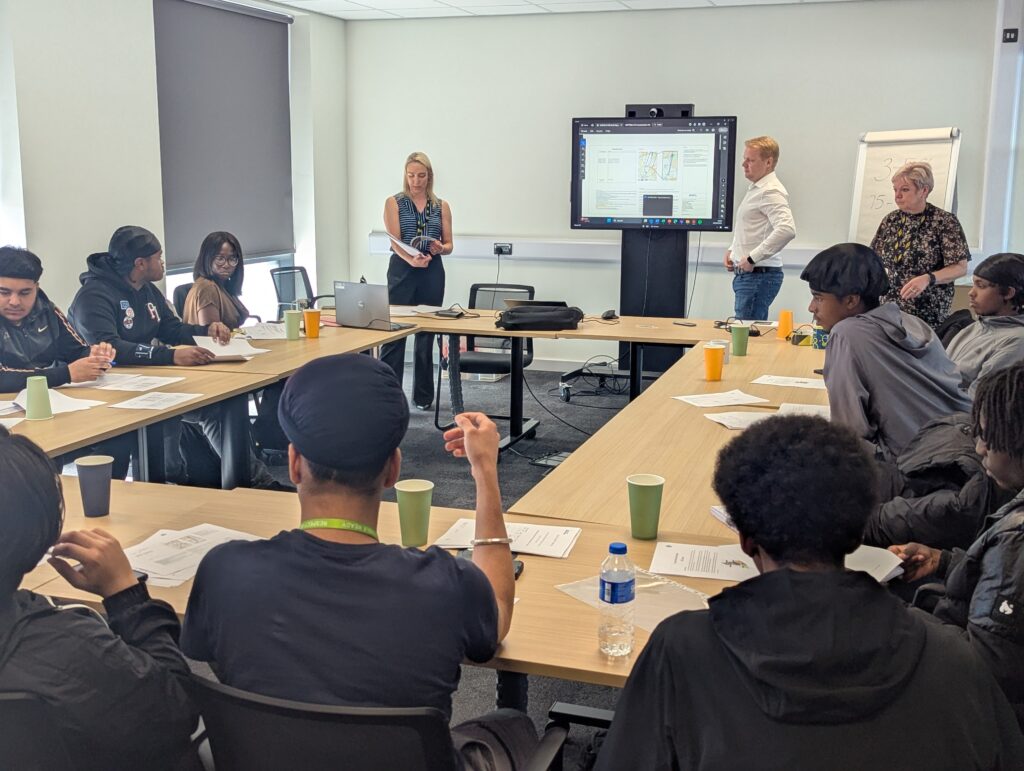 T Level students in a classroom