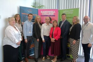 Matthew Sanders of Meta plus Sandwell College staff