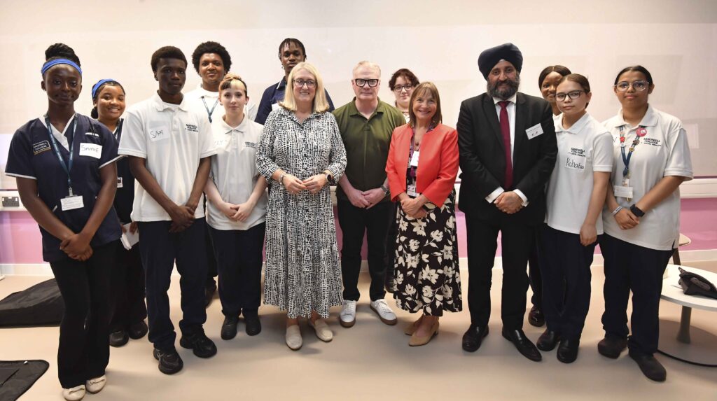 Minister of Skills with the Mayor MP and Principal at the launch of the health skills hub