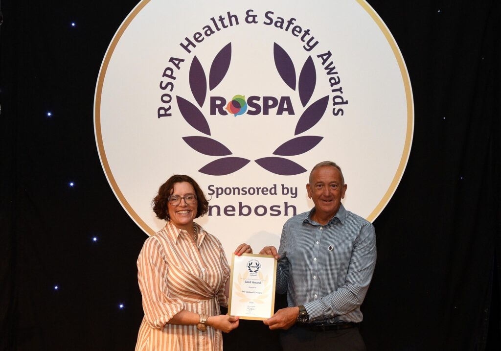 Health & Safety Manager receives the Rospa Gold award